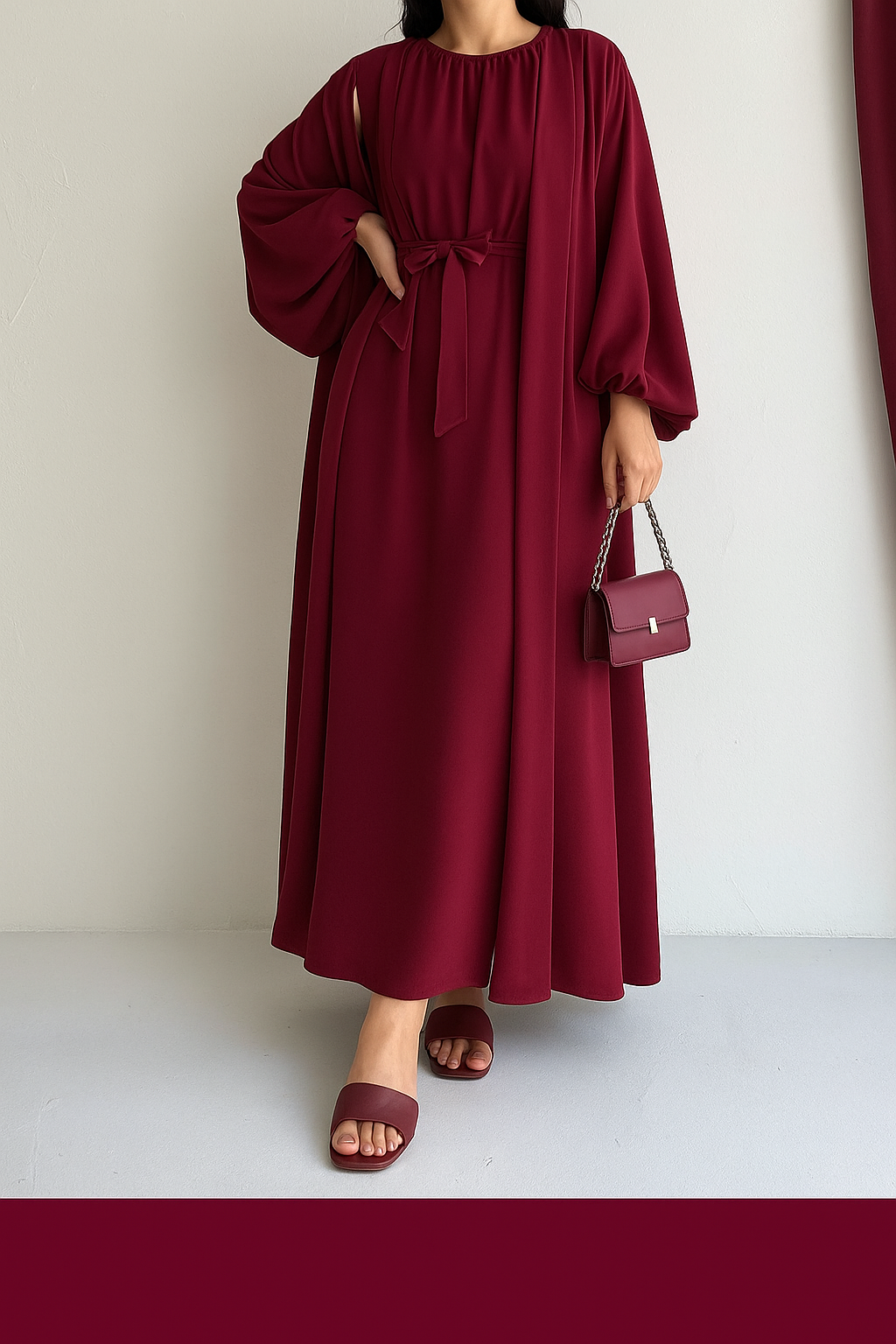 عباية تركية 2 في 1  أناقة تركية بلمسة جزائرية! 🇹🇷👗🔥 - Image 7